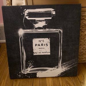 Tj Maxx black and white perfume hanging wall decor canvas